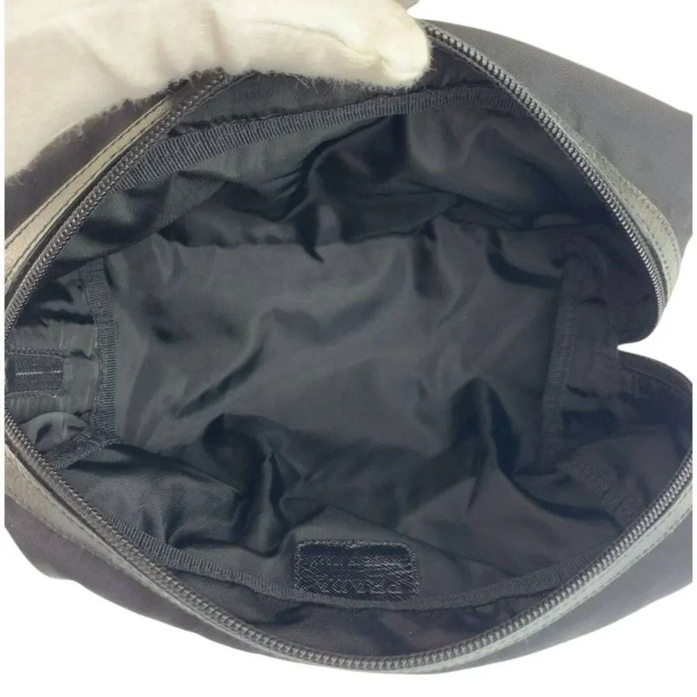 Prada Tessuto Triangle Logo Clutch